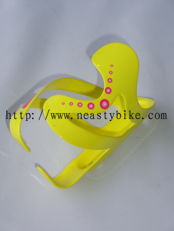 NT-BC1007 Cycling Yellow and Decal Carbon Fiber Bottle Cage