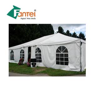 China Tent PVC Coated Tarpaulin Waterproof ISO 9001 20X20 Density wholesale