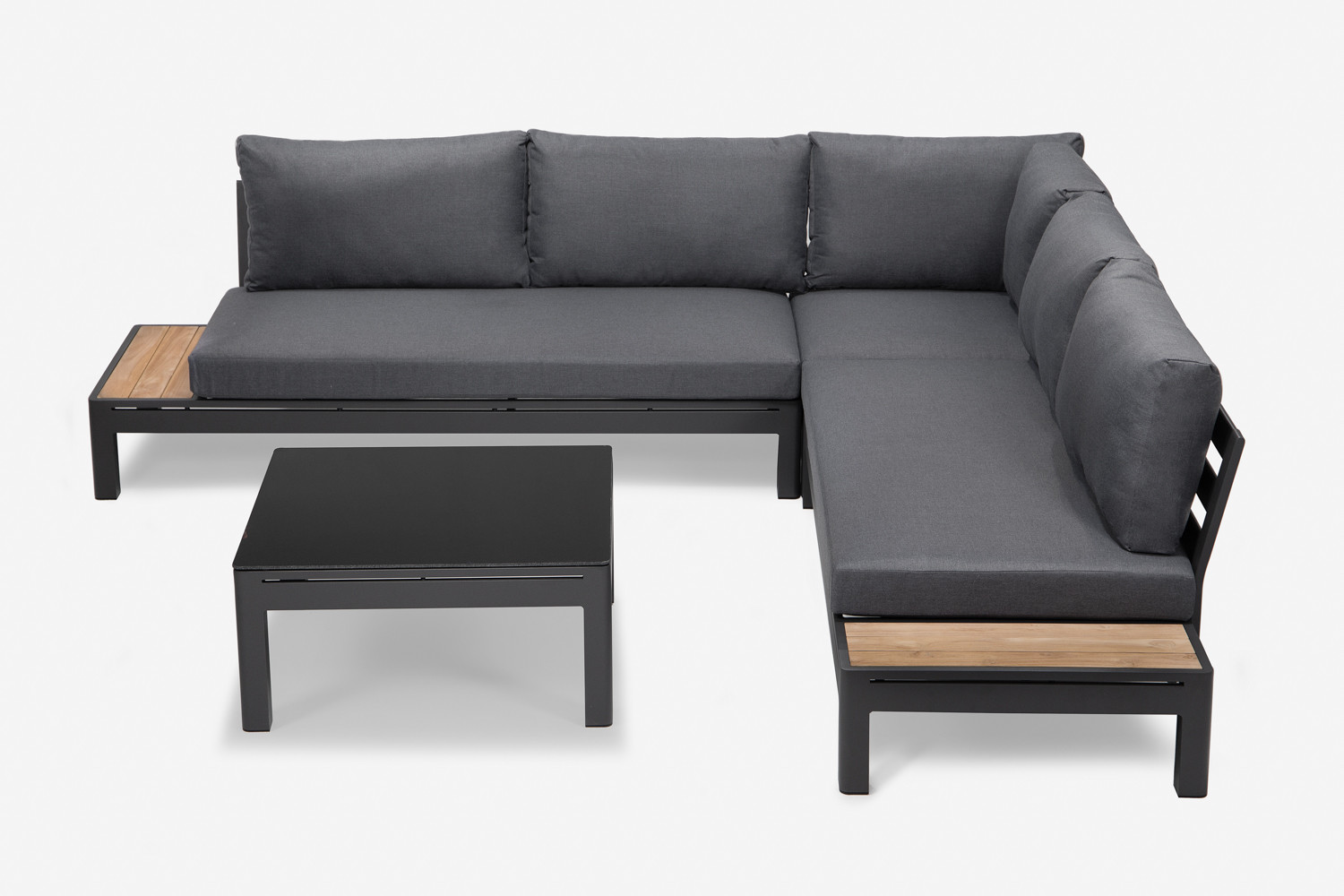 Y Mail Packing AJUNION Modern Luxury Garden Furniture L Shape Sectional Lounge Set