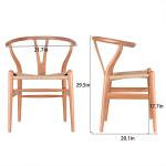 Healthy Tomile Natural Beech Wood And Paper Cord Dining Chair 9.9 Pounds