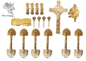 China Pale Gold Funeral Plastic Coffin Handles African Style H9003 Customized wholesale