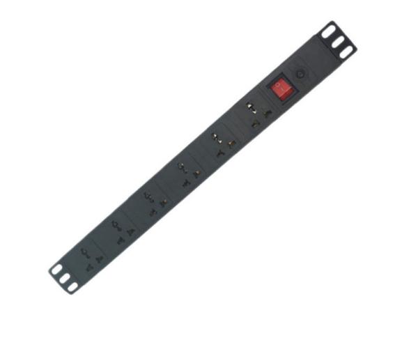 Rack Mounted 6 Way PDU Network Cabinet Accessories Double Breaker Switch