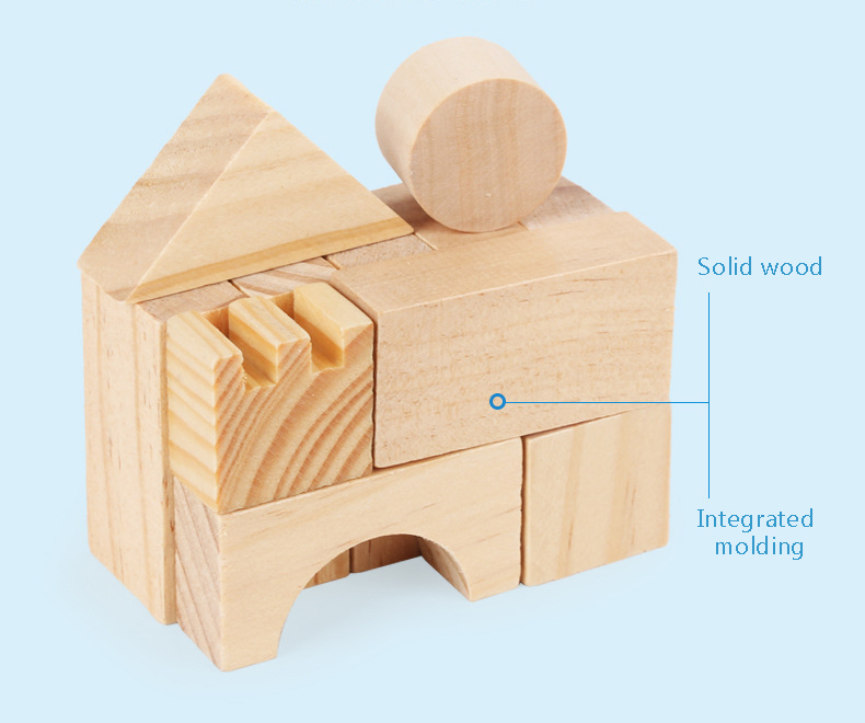 Montessori Education Wooden Grains Stacking Building Blocks Kindergarten Children Early Childhood Parenting Kids Toys