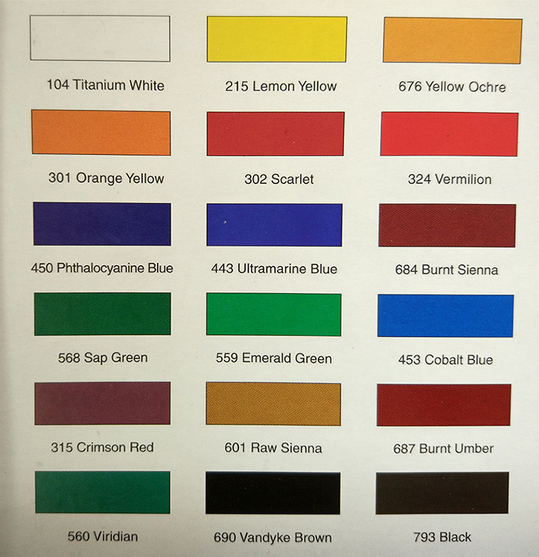Light - Fastness Acrylic Colour Set Art Painting Colours 12 X 12ml Tubes