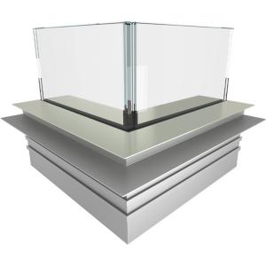China Balustrades Aluminum Profiles for Frameless Tempered Glass Railing wholesale