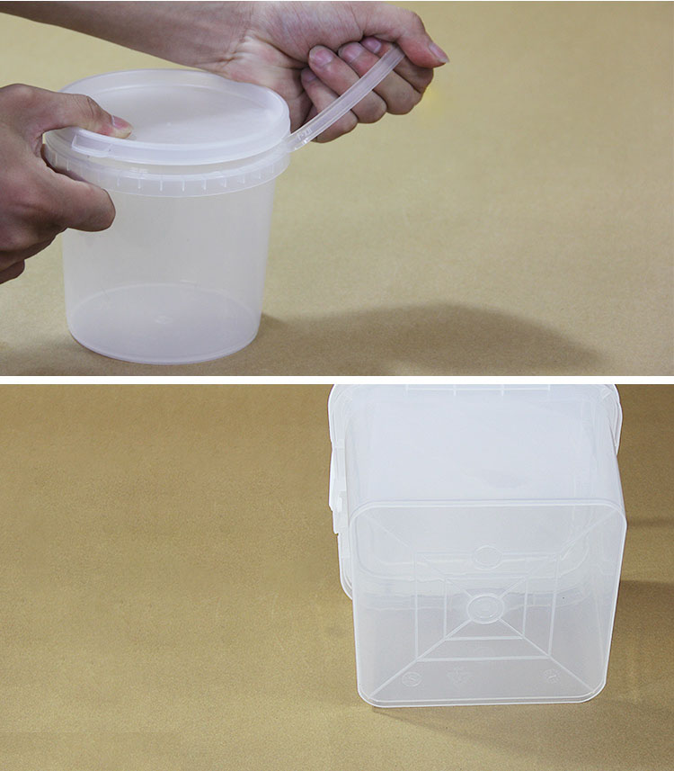 Transparent Custom PP Plastic Milking Bucket Container for Fried Chicken and Popcorn