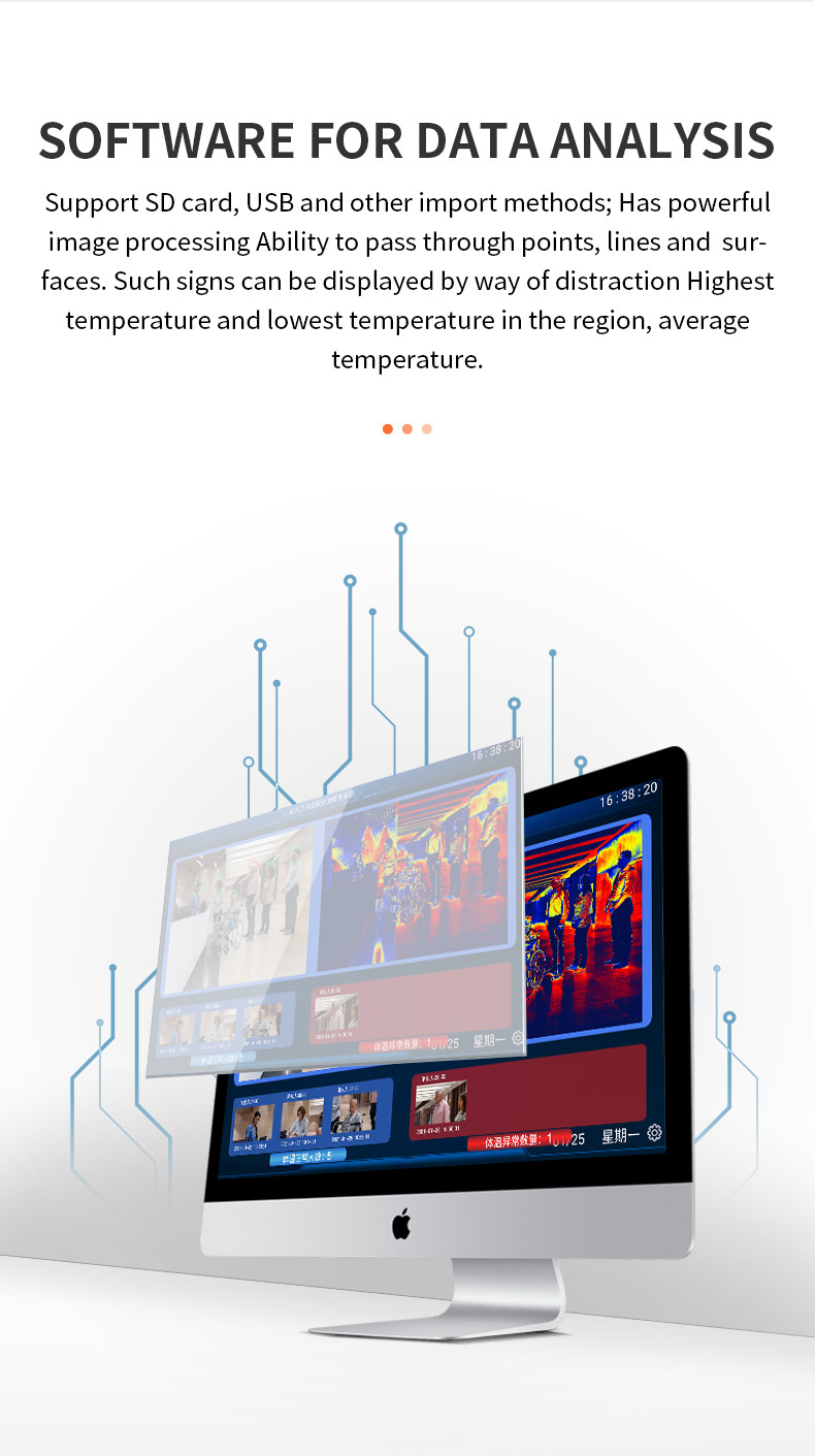 Airport 1.5m Body Temperature Measurement Camera System