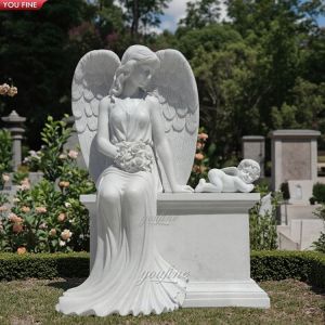 Angel Heart Monument Tombstone Double Heart Headstone