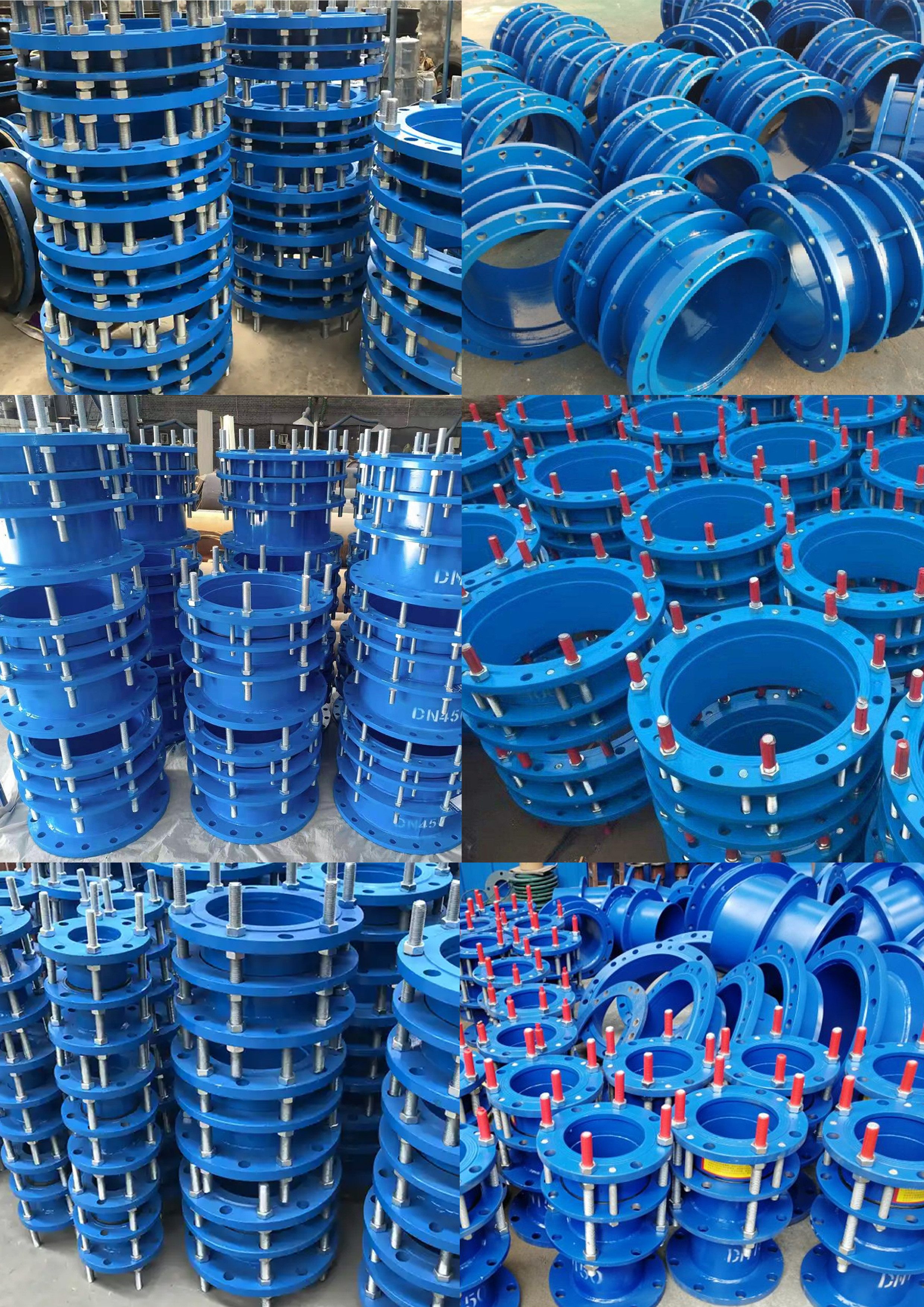 DN350 PN10 Ductile Iron Expansion Joint C2F Double Flange Transmission Joint Valve Pipeline Connection
