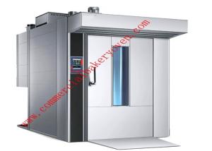 China Gas Electric Diesel 16 Trays Rotary Bakery Rack Oven Ss 304 Food Grade Material wholesale