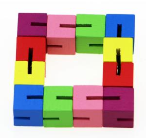China Educational 5.4*4cm Geometric Wooden Blocks 60g CE certificate wholesale