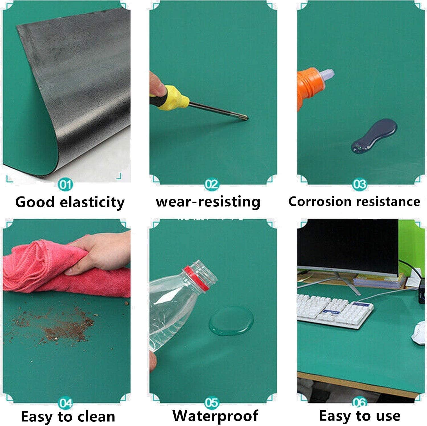 ESD Rubber Mat 1.8mm-3mm Antistatic Table Mat for Laboratories