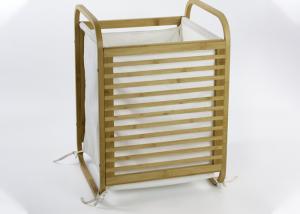 China Bamboo 5KG Knock Down Laundry Basket Hamper wholesale