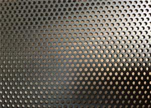 China Strong Coated DVA Black Perforated Aluminum Sheet 8KG Weight Flat Surface wholesale