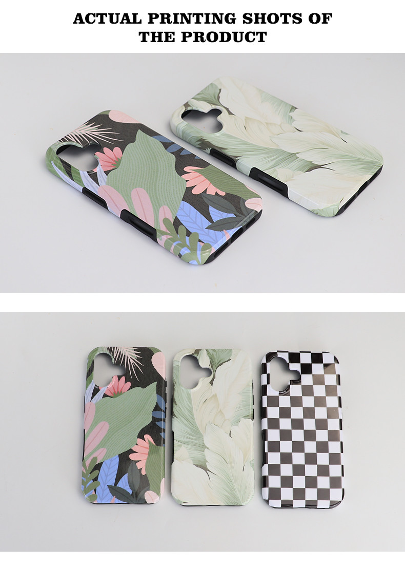 2 In 1 3D Film Blank Sublimation Phone Case PC Coating 2 Layers Cell Phone Cover