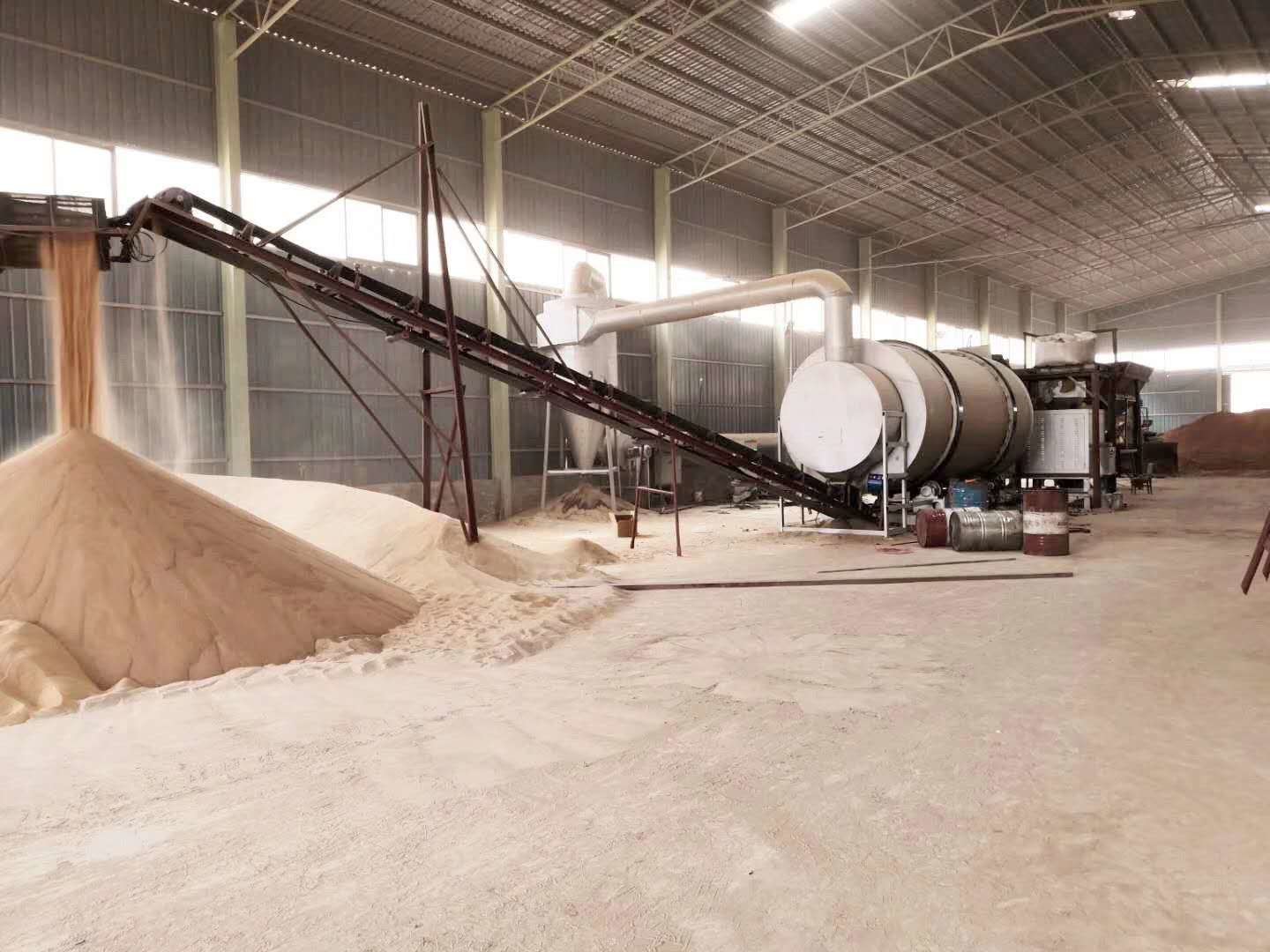 10 T/H Rotary Sand Dryer Drying Kiln With Wood Heat Rotary Drying System