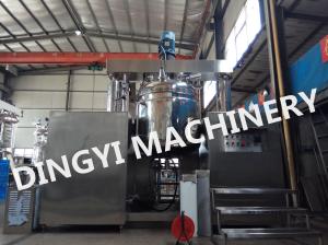 China Tilting Hydraulic Lift SS316L Vacuum Homogenizer Cream Mixer PLC Control wholesale
