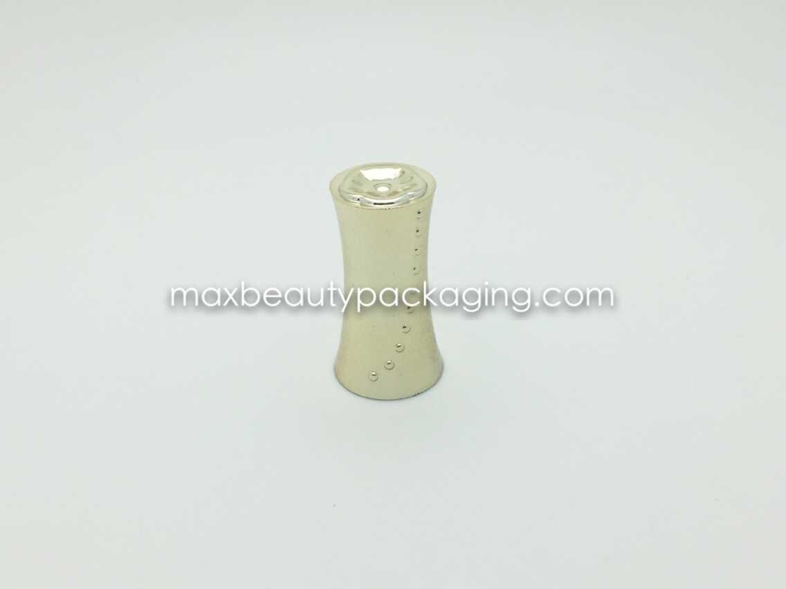 N2016 uv metallic gold coating finish nail polish cap nail polish packaging shiny gold cap plastic cap