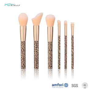 China 6pcs Full Printing Aluminium Ferrule Plastic Makeup Brushes wholesale