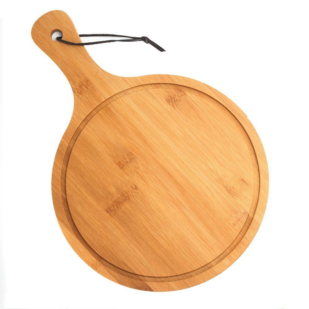 Kitchen Charcuterie Board with Customized Designs and BAMBOO Round Pizza Cutting Board