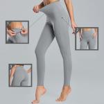 Athletic Plus Size High Waisted Sports Leggings Nude Nylon And Spandex Yoga