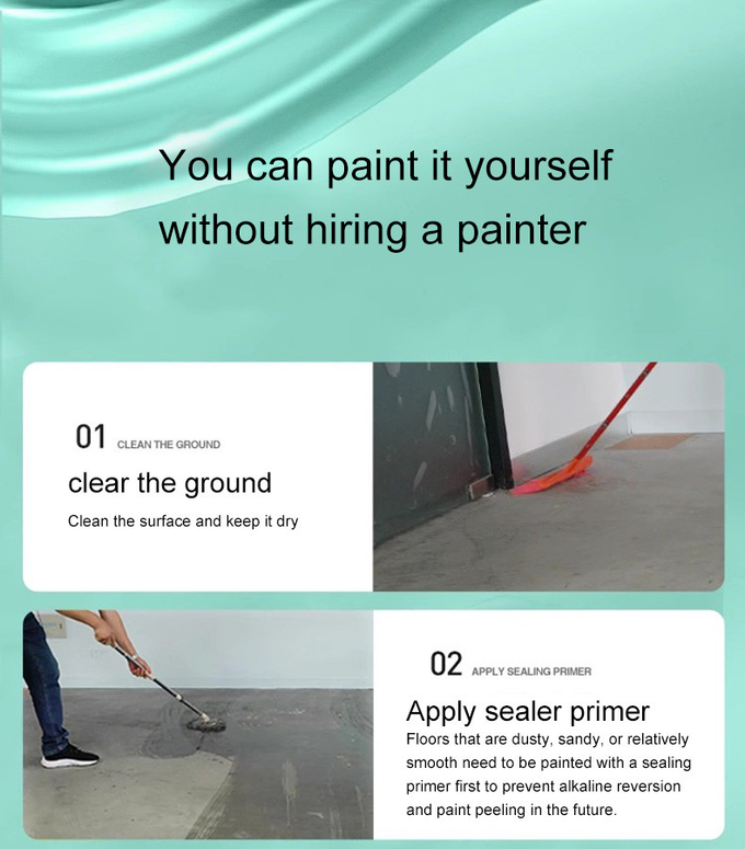Water Resistant Outdoor Paving Paint For Self Leveling Cement Floor For Home