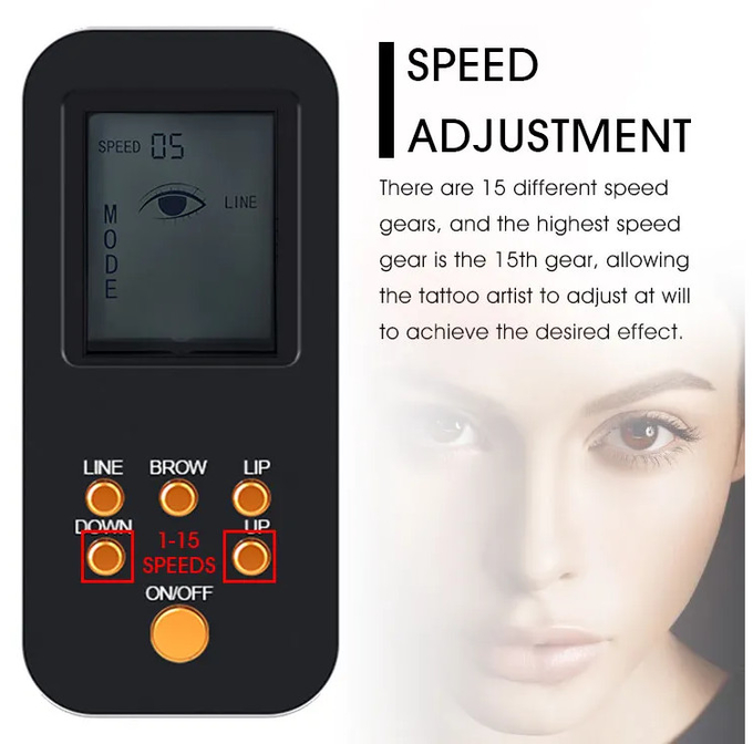 Permanent Makeup Digital Microblading Tattoo Machine 15 speed adjustment