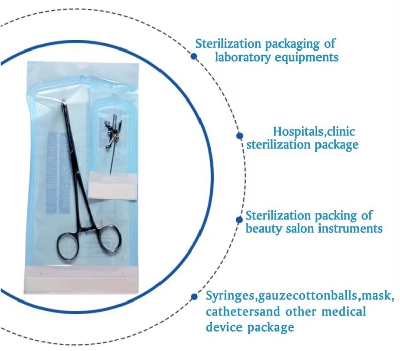 Different Size Sterilization Pouch Bags Disposable Dental Self Seal Sterilization Pouch