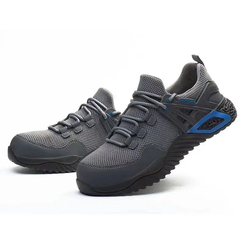 Fly Knitting Safety Shoes For Women Lightweight Steel Toe Shoes