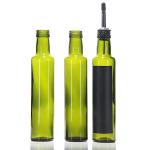 Green Olive Glass Oil Bottle Container Bulk 250ml 1000ml 1L