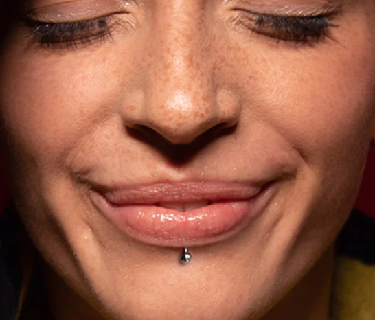 14K Stainless Steel Body Piercing Jewelry Gold Labret Lip Piercing Jewelry 1.2mm