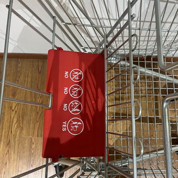 125L Retail CE Certificate Elevator Wheel Steel Shopping Cart