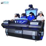 Black And Blue 9D VR Cinema 4 Seats Virtual Reality Egg Chair