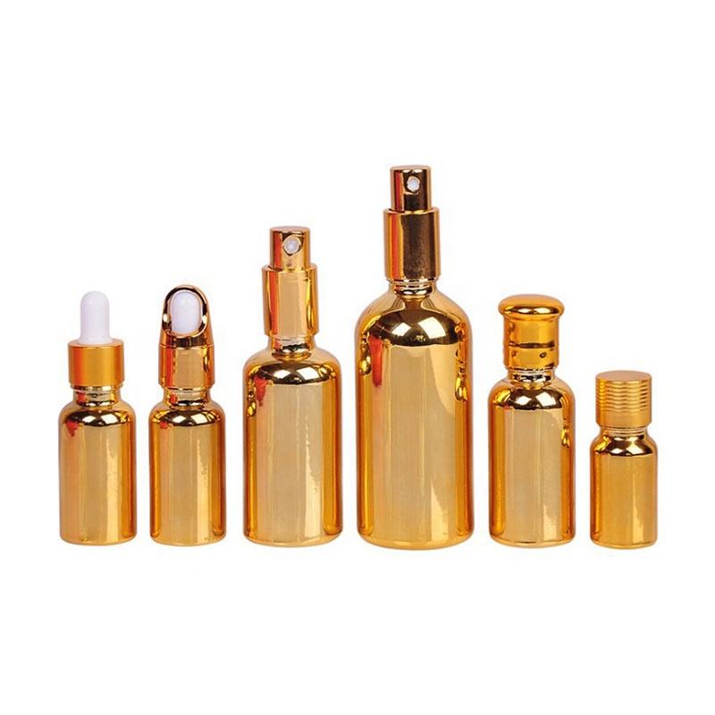 Custom Glass Cosmetic Serum Bottle 30ml 1oz Frosted Round Shoulder Dropper Bottle For Essential Oils