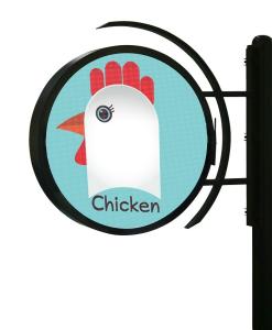 China P4.7 Outdoor Single Side LED Screen Logo Advertising Round LED Poster Display wholesale