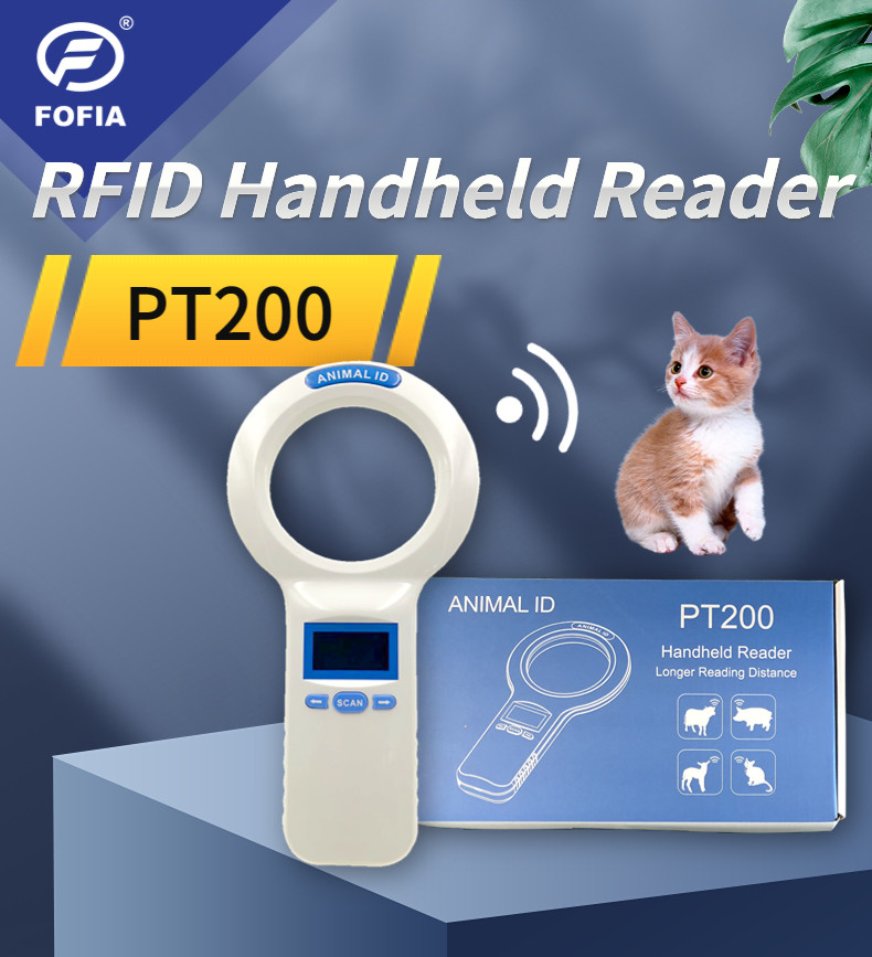 Animal RFID Microchip Scanner Ear Tag Reader 3AA Battery Microchip Scanner For Dogs