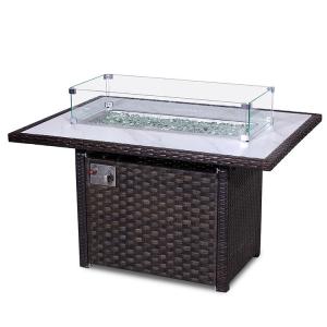 China 50000 BTU Rectangular Table Top Fire Pit Contemporary Design wholesale
