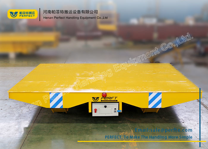 Electric Conductor Rail Powered Q235 Die Transfer Cart Platform Track