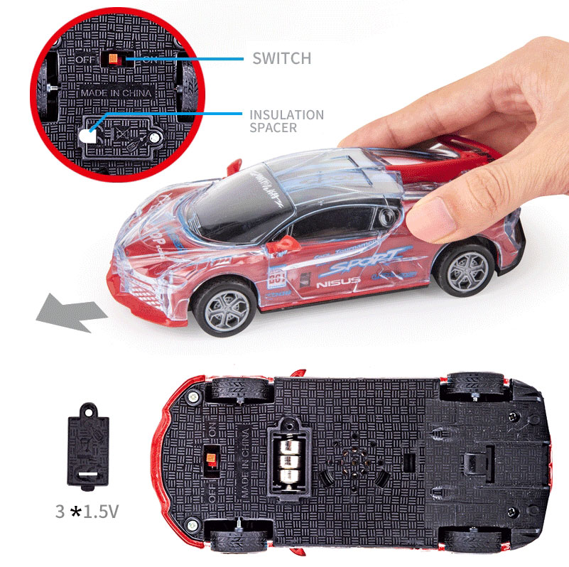 Friction Toy Car with Inertial Rebound Electric Function and Luminous Alloy Material