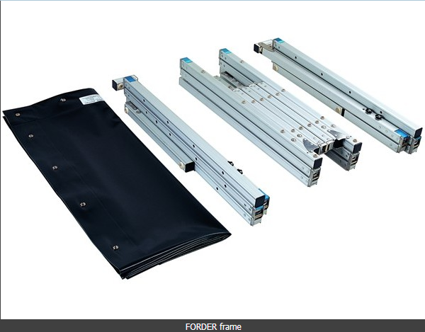 120inch Front Rear Projection Fast Fold Portable Projection Screen With Stand Metal 3D PVC Fabric