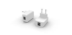 China RoHS Twin Port 5V2.4A European USB Charger wholesale