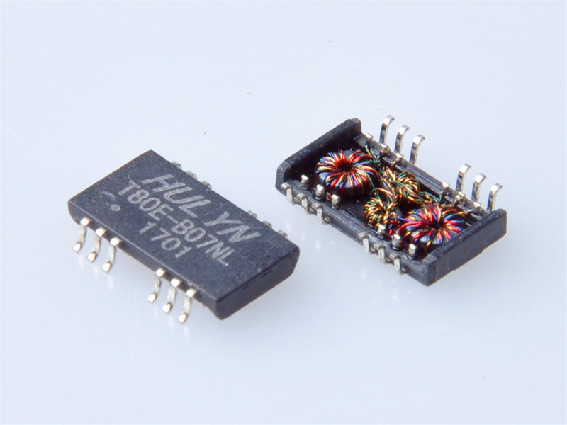 10/100 Base-T Quad port SMD LAN Magnetic Transformer,12PIN