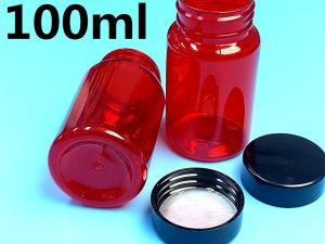 China Red Plastic Capsule Bottle 100ml Small Plastic Pill Containers wholesale