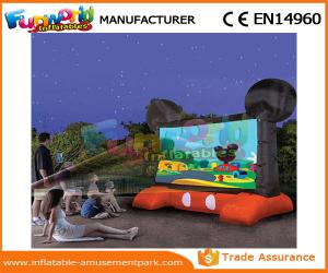 China Mickey Mouse Advertising Inflatables / Inflatable Movie Screen Black And Red Projection Cloth on sale