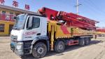 61.1m Vertical Reach Semi-Dry Shotcrete Concrete Pump Truck Installed in