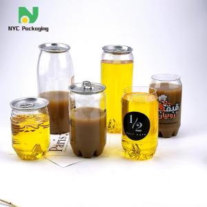 China 12oz 350ml 16oz 500ml Plastic Juice Bottles With Easy Open Lid wholesale