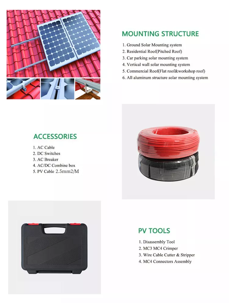 MC4 MPPT Complete Off Grid Solar System Kit For Home Hybrid Solar Energy