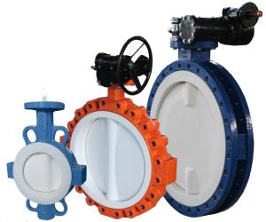 China DN300 Resilient PTFE PFA FEP Seated PN16 Wafer Butterfly Valve wholesale