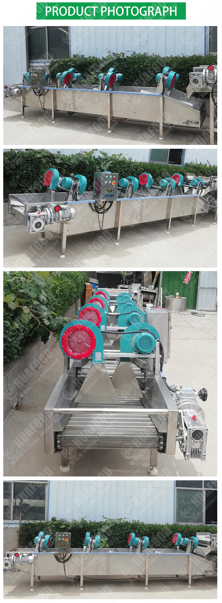Fruit Processing SS304 500kg/H 7.5KW Food Drying Machine