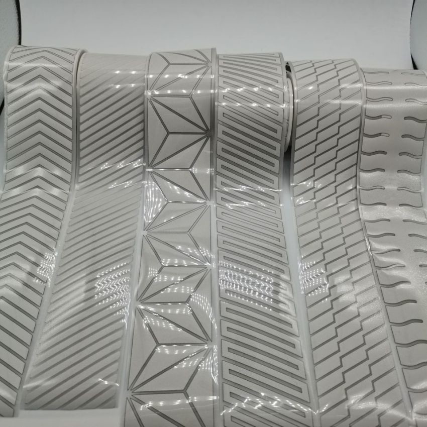 Yellow Silver Yellow Segmented Heat Transfer Film For Activewear